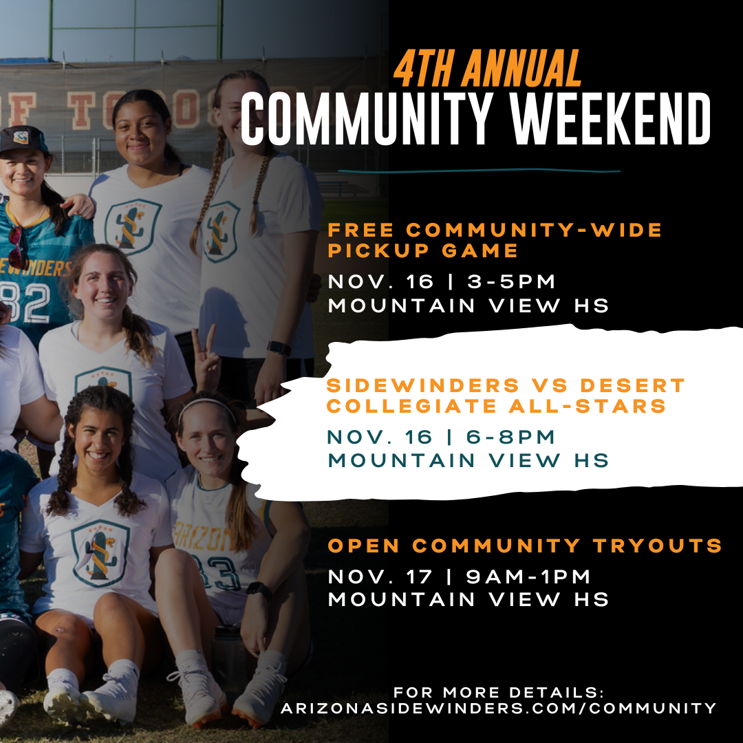 Sidewinders Community Weekend